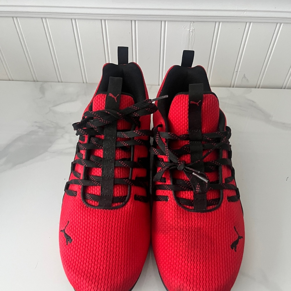 Puma Red Mesh Sneakers 13